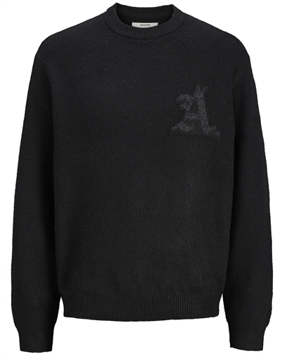 Jack & Jones - JCOLegacy Knit Jacquard Crew Neck - Black